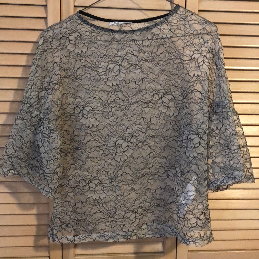 Sheer lace Zara shirt
